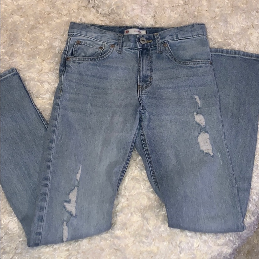 Levi’s Strauss stressed lt blue jeans S/14 regular